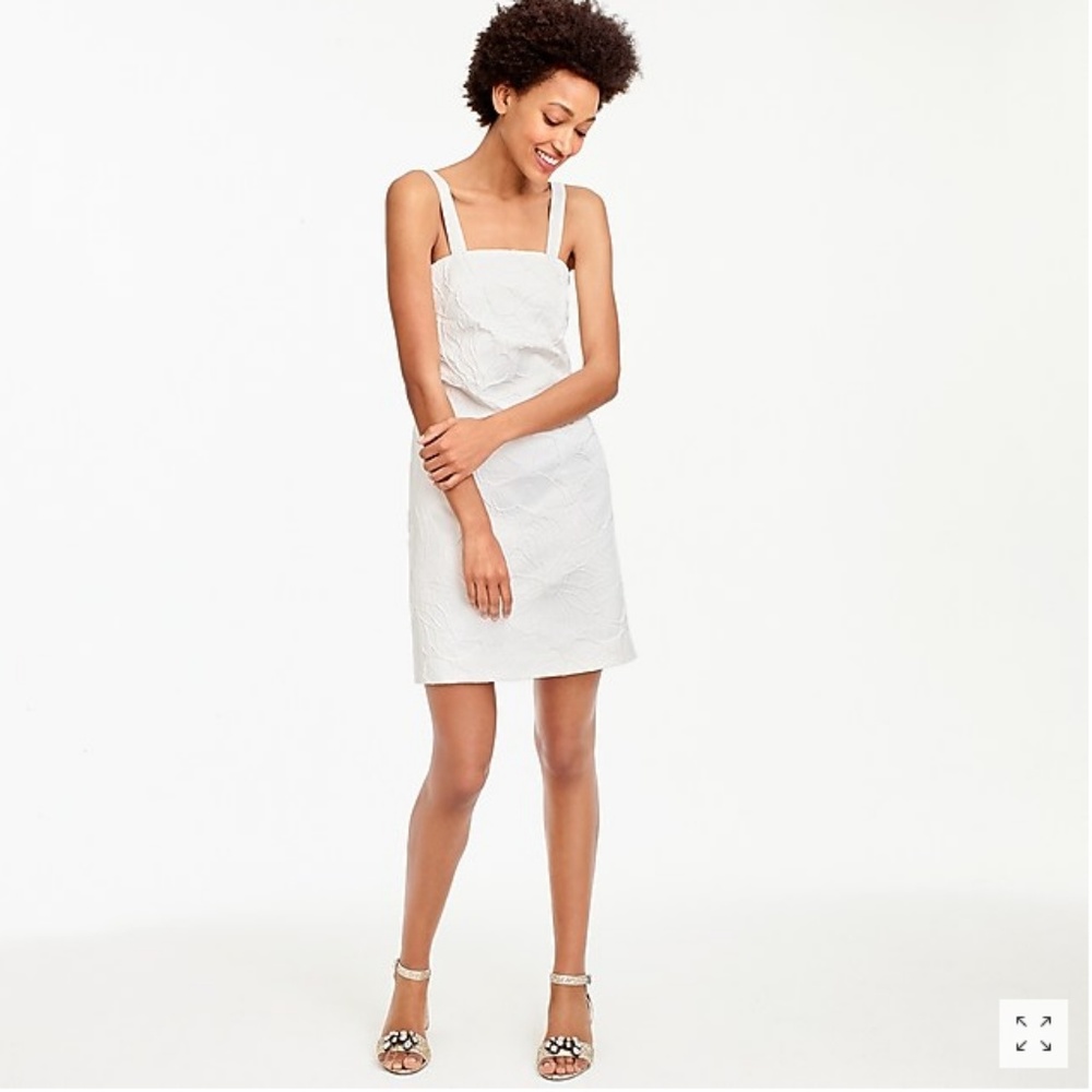 J. Crew Convertible-strap dress in embossed floral